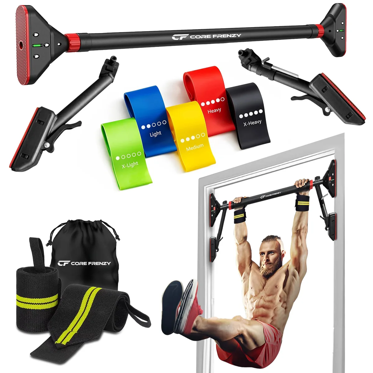 Pull Up Bar for doorway With Resistance Bands Review